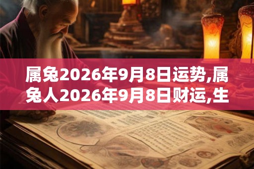 属兔2026年9月8日运势,属兔人2026年9月8日财运,生肖兔2026年9月8日运势