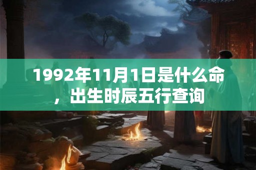 1992年11月1日是什么命，出生时辰五行查询