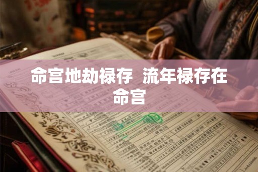 命宫地劫禄存  流年禄存在命宫