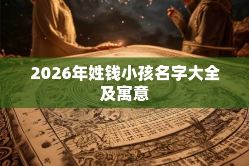 2026年姓钱小孩名字大全及寓意
