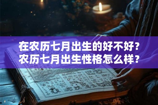 在农历七月出生的好不好？农历七月出生性格怎么样？
