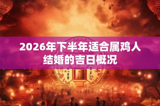 2026年下半年适合属鸡人结婚的吉日概况
