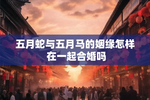 五月蛇与五月马的姻缘怎样 在一起合婚吗