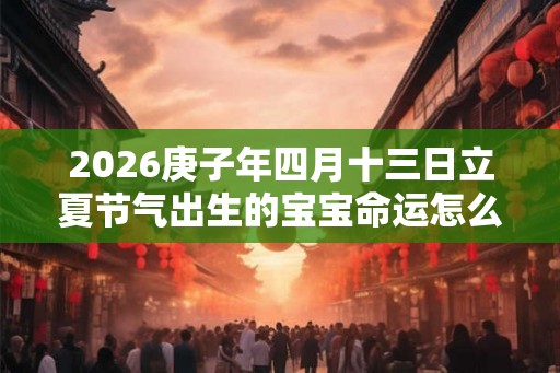 2026庚子年四月十三日立夏节气出生的宝宝命运怎么样？