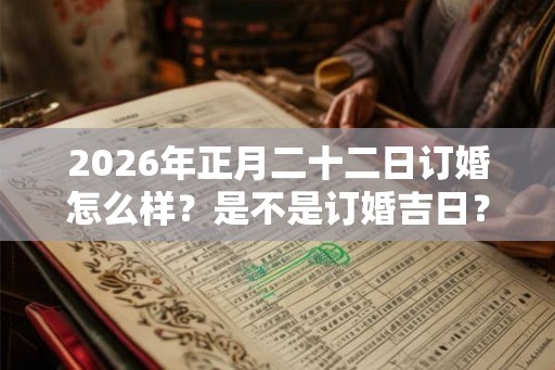 2026年正月二十二日订婚怎么样?是不是订婚吉日? 2026年正月二十二日订婚怎么样?是不是订婚吉日?