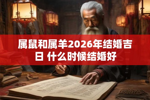 属鼠和属羊2026年结婚吉日 什么时候结婚好