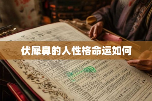 伏犀鼻的人性格命运如何