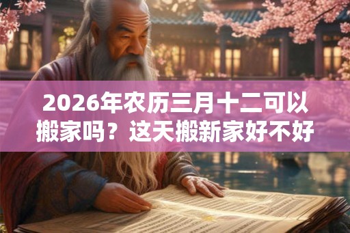 2026年农历三月十二可以搬家吗？这天搬新家好不好？