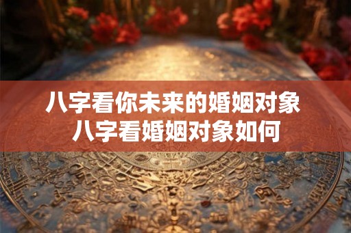 八字看你未来的婚姻对象 八字看婚姻对象如何