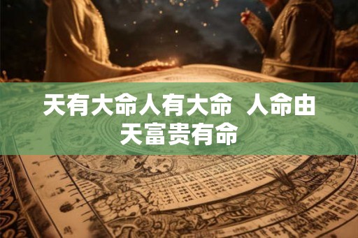 天有大命人有大命  人命由天富贵有命
