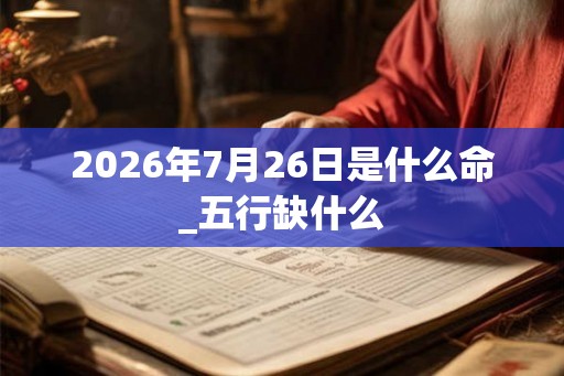 2026年7月26日是什么命_五行缺什么