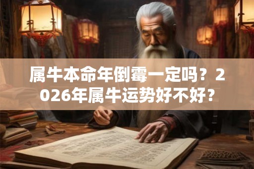 属牛本命年倒霉一定吗？2026年属牛运势好不好？
