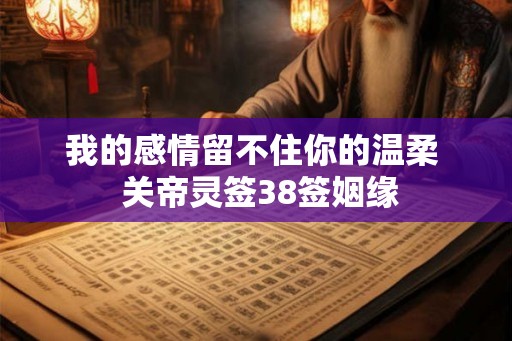 我的感情留不住你的温柔  关帝灵签38签姻缘