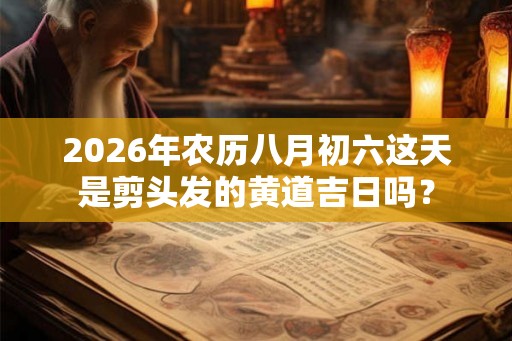 2026年农历八月初六这天是剪头发的黄道吉日吗? 2026年农历八月初六这天是剪头发的黄道吉日吗?