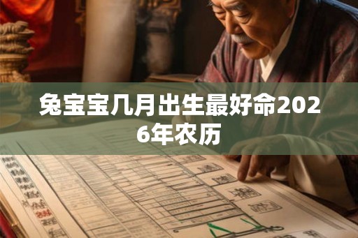 兔宝宝几月出生最好命2026年农历