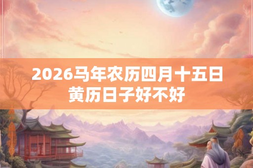 2026马年农历四月十五日黄历日子好不好 2026马年农历四月十五日黄历日子好不好