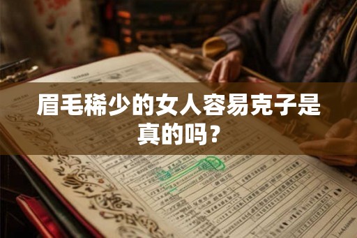 眉毛稀少的女人容易克子是真的吗？