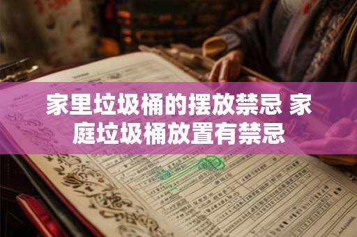 家里垃圾桶的摆放禁忌 家庭垃圾桶放置有禁忌