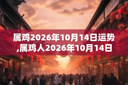 属鸡2026年10月14日运势,属鸡人2026年10月14日财运,生肖鸡2026年10月14日运势