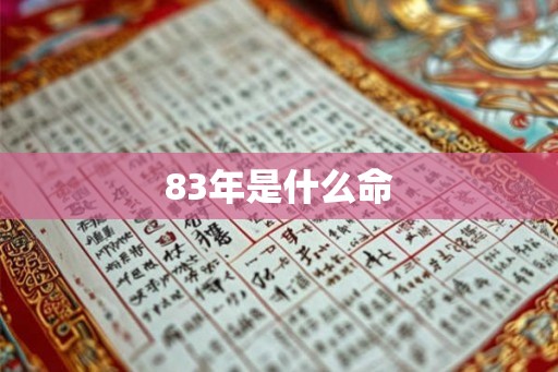 83年是什么命