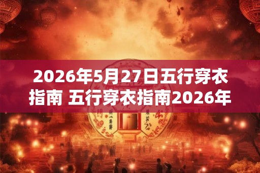 2026年5月27日五行穿衣指南 五行穿衣指南2026年5月27日如何搭配