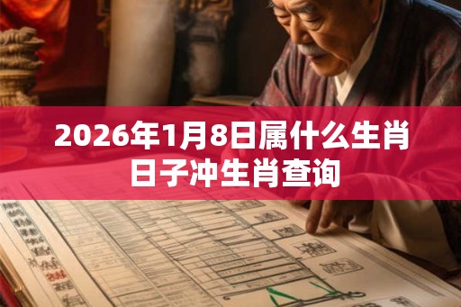 2026年1月8日属什么生肖 日子冲生肖查询
