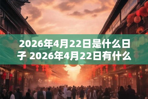 2026年4月22日是什么日子 2026年4月22日有什么特别的
