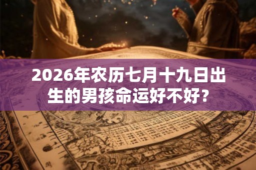 2026年农历七月十九日出生的男孩命运好不好？