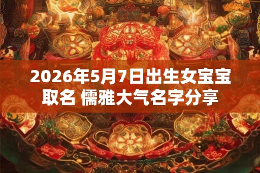 2026年5月7日出生女宝宝取名 儒雅大气名字分享