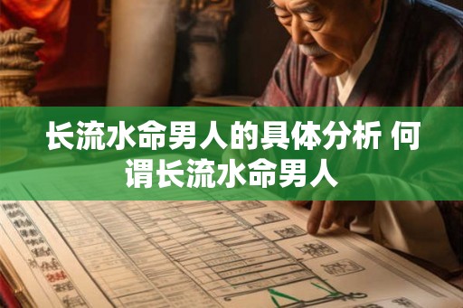 长流水命男人的具体分析 何谓长流水命男人