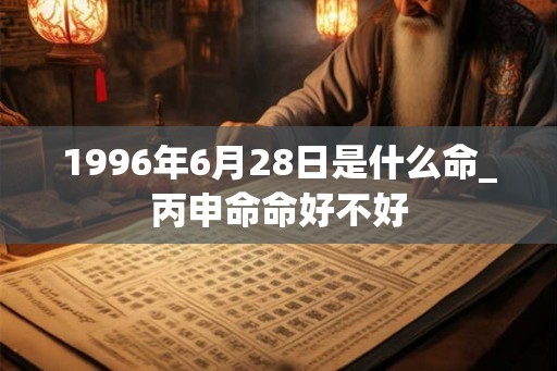 1996年6月28日是什么命_丙申命命好不好