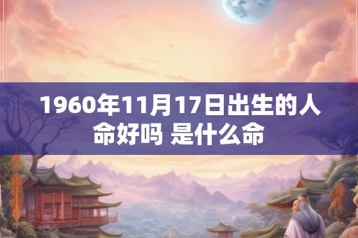 1960年11月17日出生的人命好吗 是什么命 1960年11月17日出生的人命好吗 是什么命