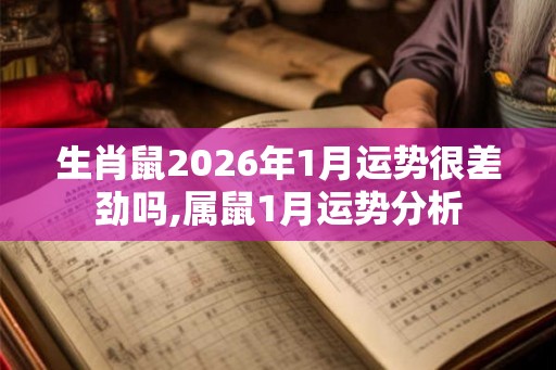 生肖鼠2026年1月运势很差劲吗,属鼠1月运势分析