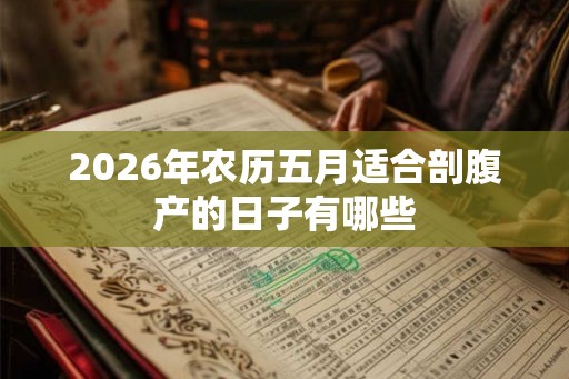 2026年农历五月适合剖腹产的日子有哪些