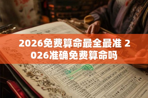 2026免费算命最全最准 2026准确免费算命吗