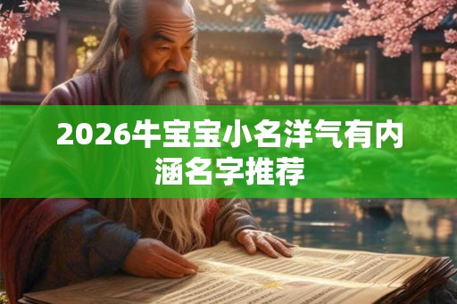 2026牛宝宝小名洋气有内涵名字推荐 2026牛宝宝小名洋气有内涵名字推荐