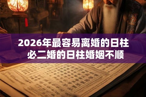 2026年最容易离婚的日柱 必二婚的日柱婚姻不顺 2026年最容易离婚的日柱 必二婚的日柱婚姻不顺