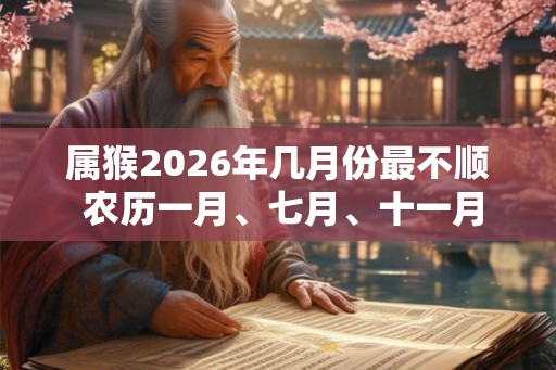 属猴2026年几月份最不顺 农历一月、七月、十一月