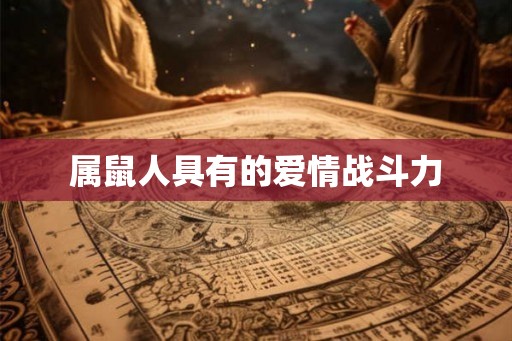 属鼠人具有的爱情战斗力