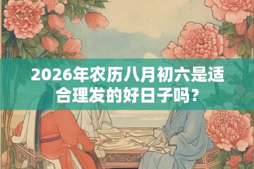 2026年农历八月初六是适合理发的好日子吗？