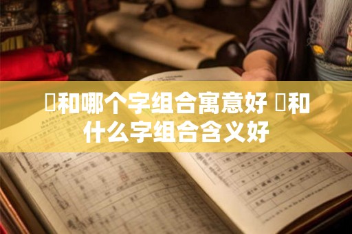 璟和哪个字组合寓意好 璟和什么字组合含义好