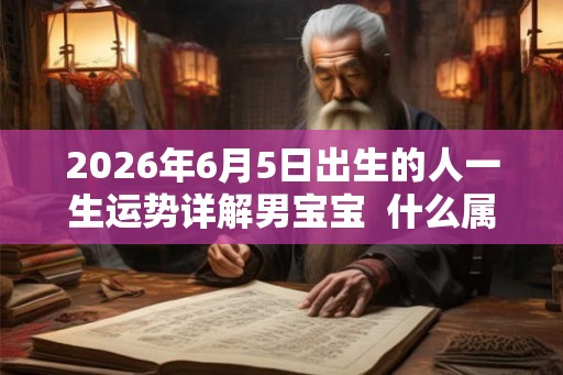 2026年6月5日出生的人一生运势详解男宝宝  什么属相