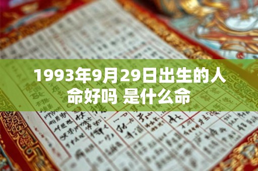1993年9月29日出生的人命好吗 是什么命