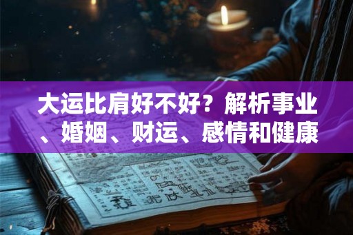 大运比肩好不好？解析事业、婚姻、财运、感情和健康表现