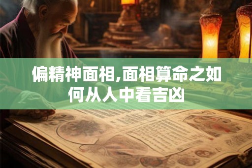 偏精神面相,面相算命之如何从人中看吉凶