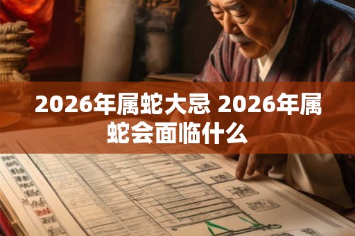 2026年属蛇大忌 2026年属蛇会面临什么