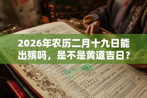 2026年农历二月十九日能出殡吗，是不是黄道吉日？