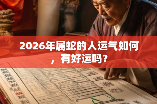 2026年属蛇的人运气如何，有好运吗？