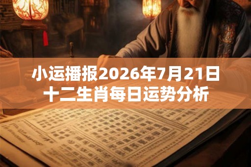 小运播报2026年7月21日十二生肖每日运势分析