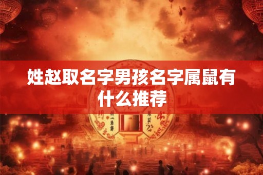 姓赵取名字男孩名字属鼠有什么推荐